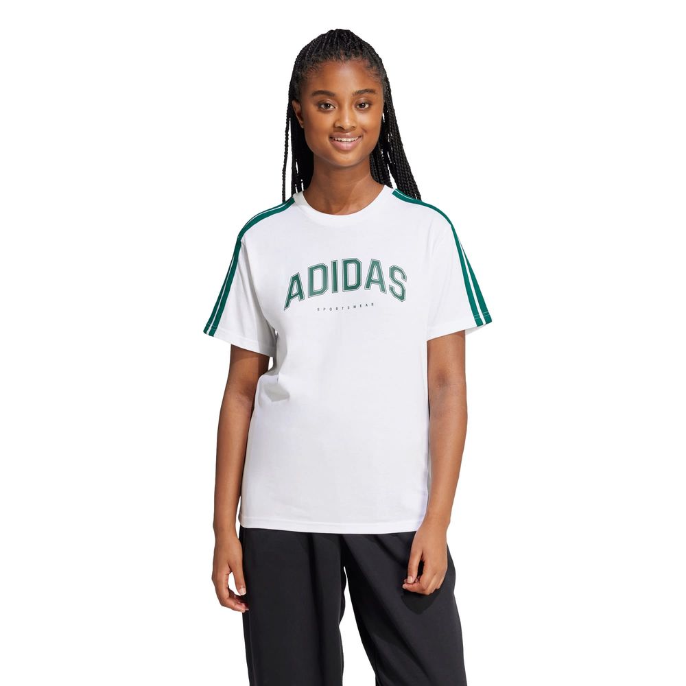 Foto 3 pulgar | Playera Adidas W L Softs Tee Blanco para Mujer