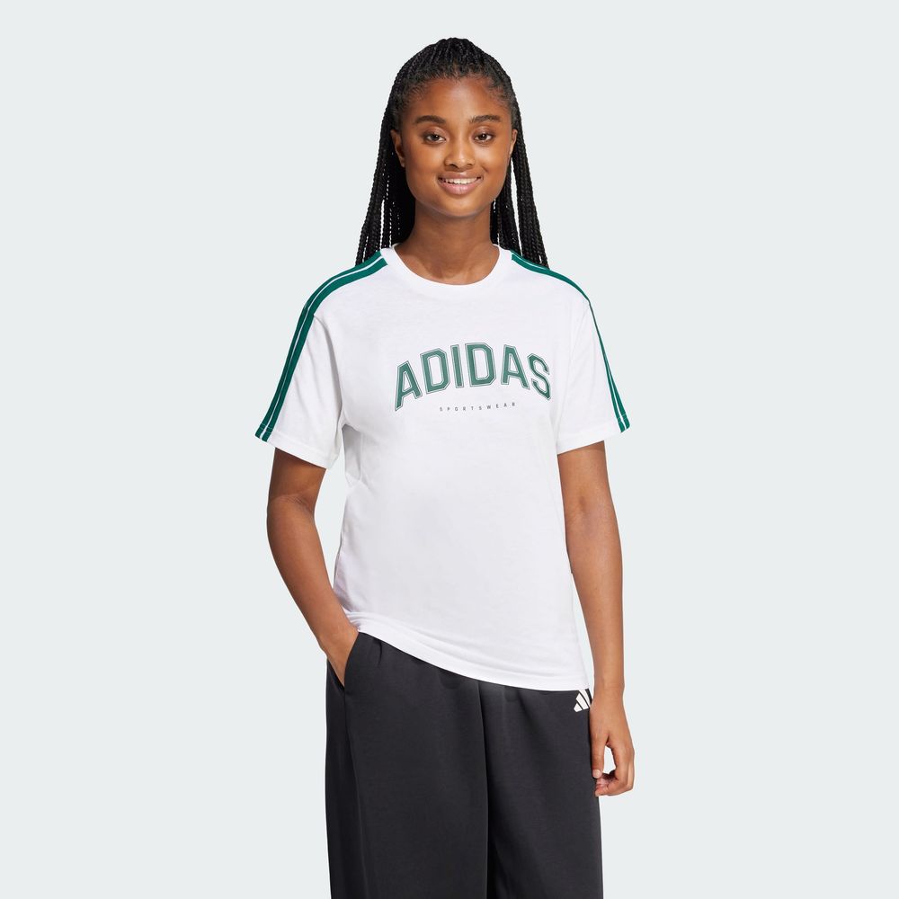 Foto 6 pulgar | Playera Adidas W L Softs Tee Blanco para Mujer