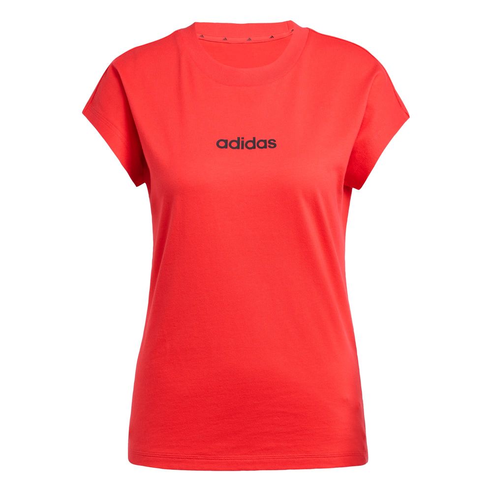 Foto 2 pulgar | Playera Essentials Linear Algodón Adidas Rojo Mujer