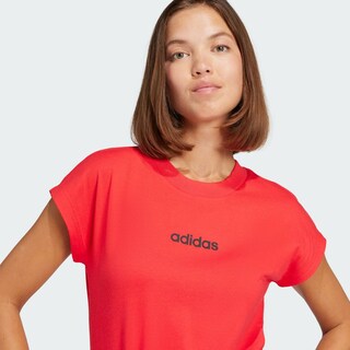 Foto 7 | Playera Essentials Linear Algodón Adidas Rojo Mujer