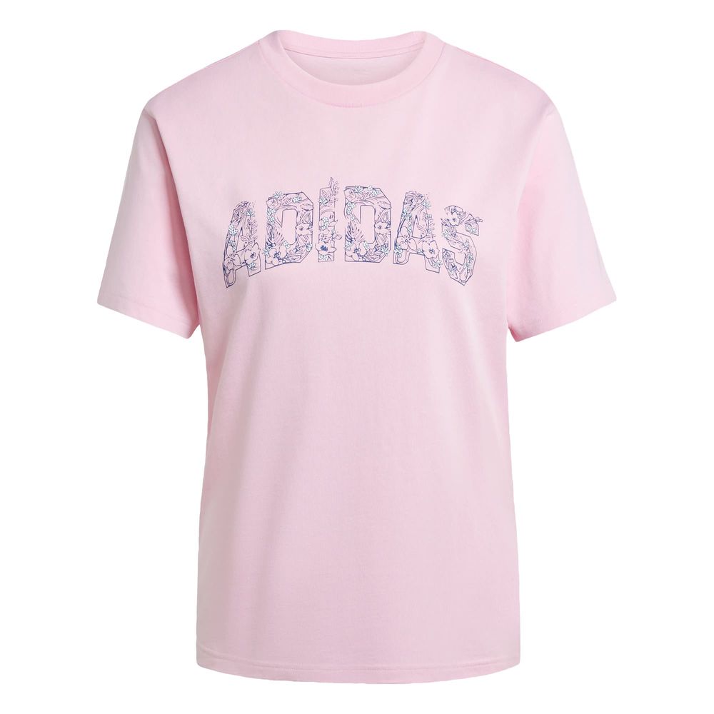 Foto 2 pulgar | Playera Tech Llustrate Estampada Adidas Rosa Mujer