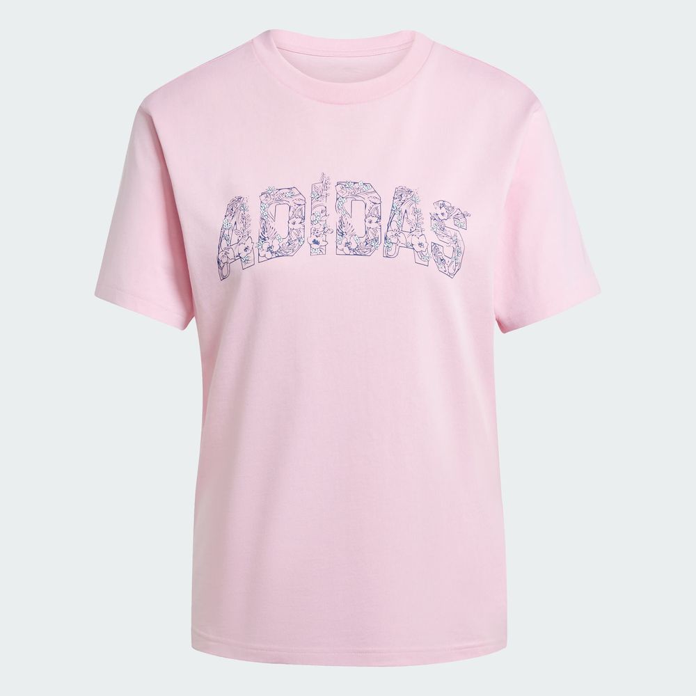 Foto 4 pulgar | Playera Tech Llustrate Estampada Adidas Rosa Mujer