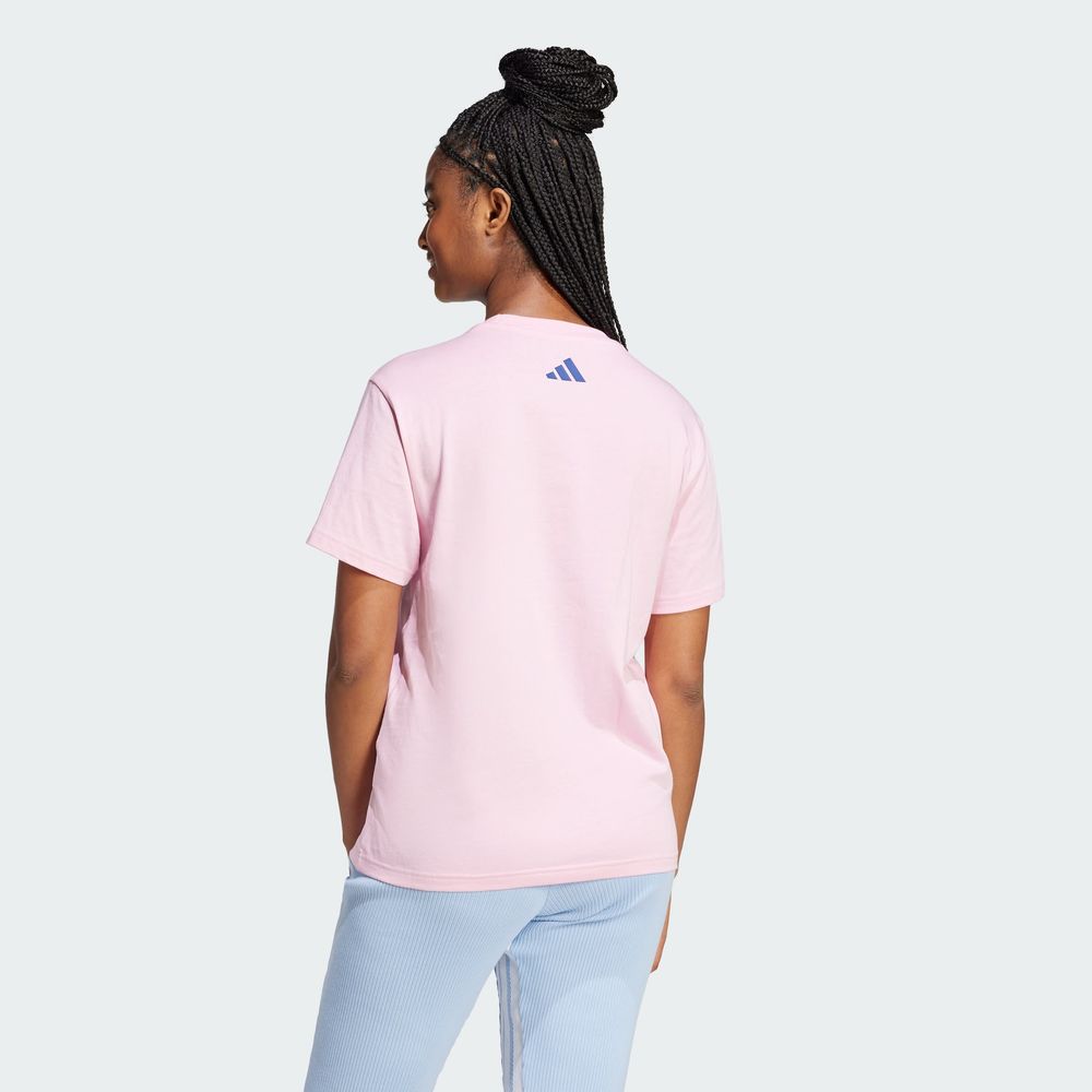Foto 5 pulgar | Playera Tech Llustrate Estampada Adidas Rosa Mujer