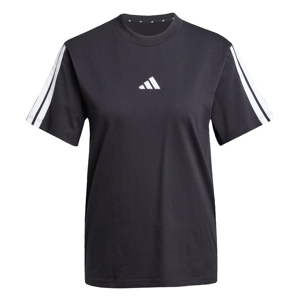 Foto 2 pulgar | Playera Essentials 3 Franjas Algodón Adidas Negro Mujer