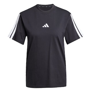 Foto 1 | Playera Essentials 3 Franjas Algodón Adidas Negro Mujer