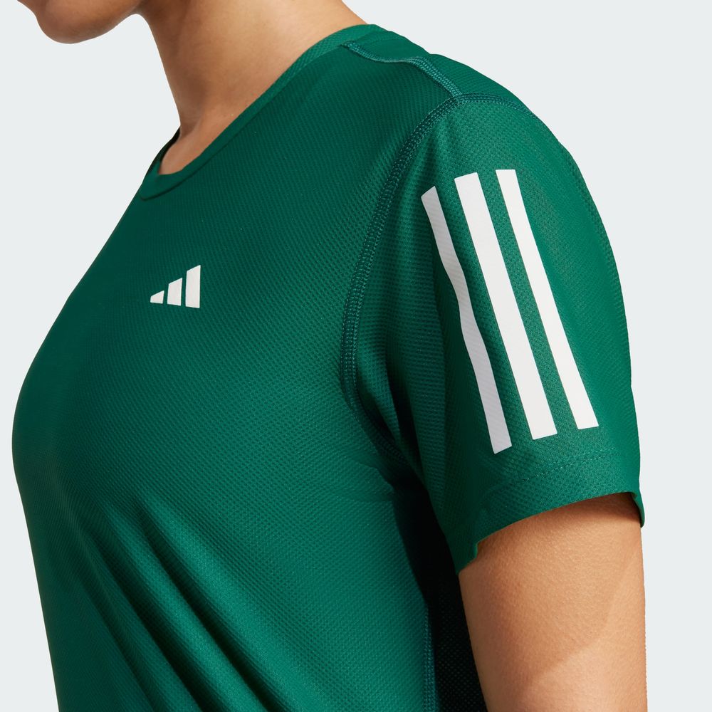 Foto 8 pulgar | Playera Own The Run Adidas Verde Mujer