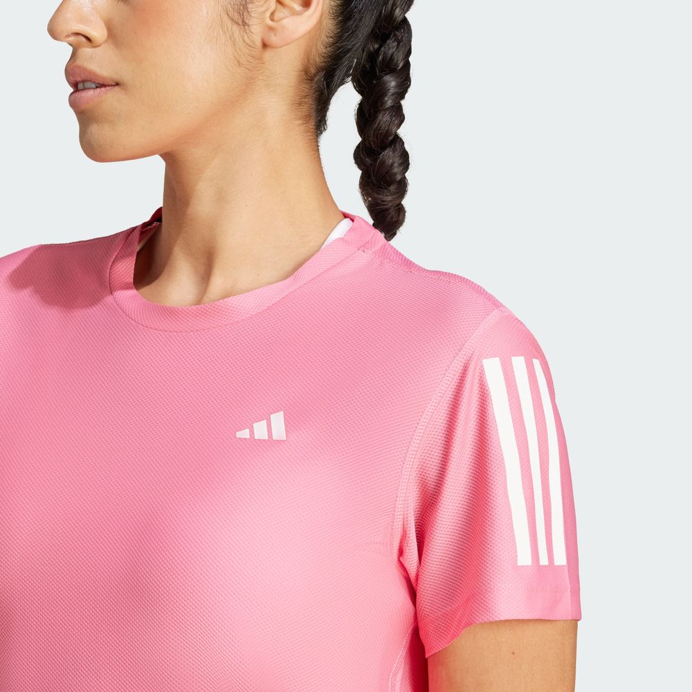 Foto 7 pulgar | Playera Own The Run Adidas Rosa Mujer