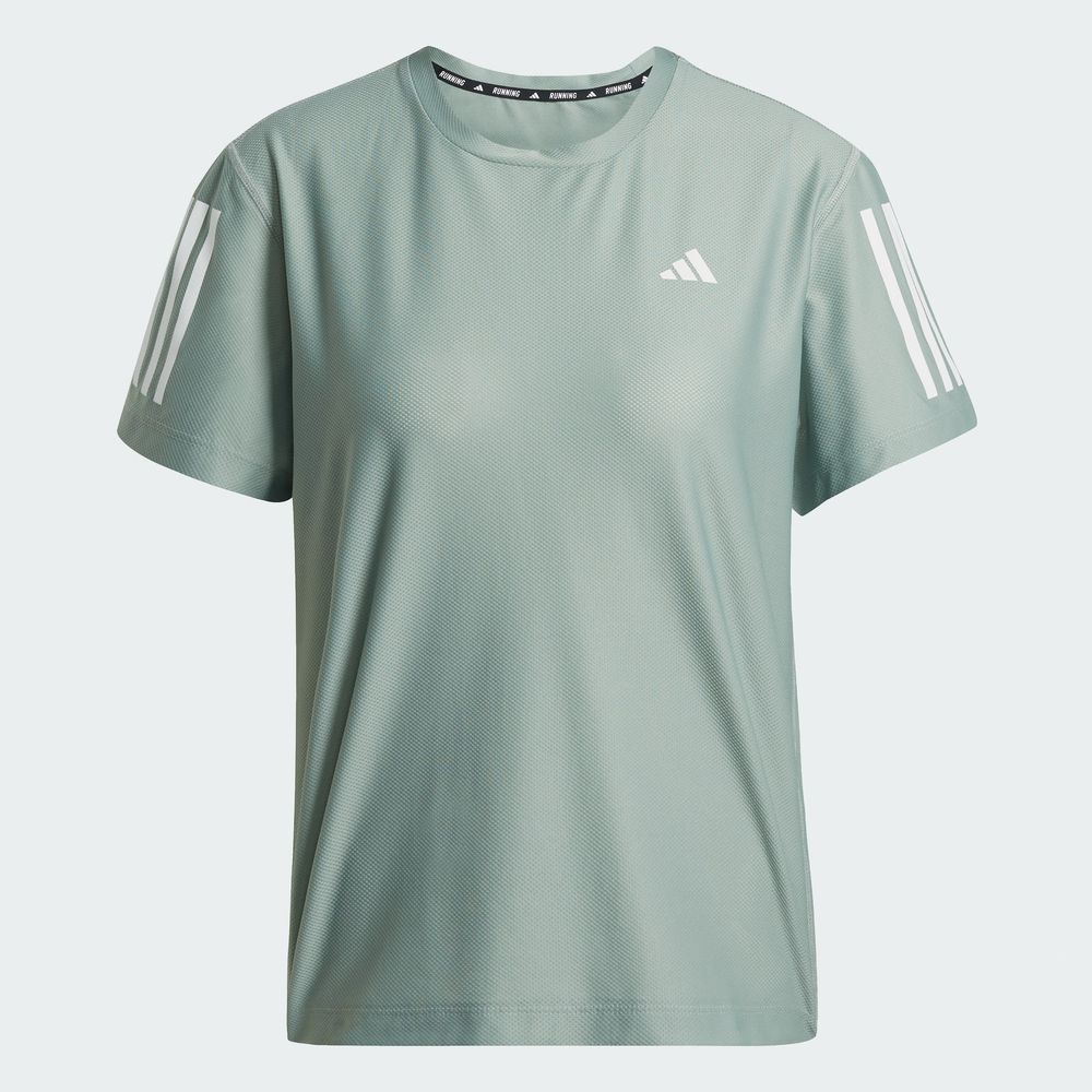 Foto 4 pulgar | Playera Own The Run Adidas Verde Mujer