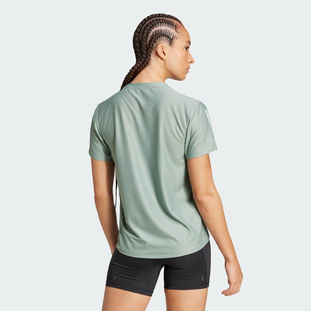 Foto 4 | Playera Own The Run Adidas Verde Mujer