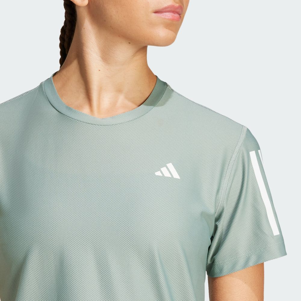 Foto 7 pulgar | Playera Own The Run Adidas Verde Mujer