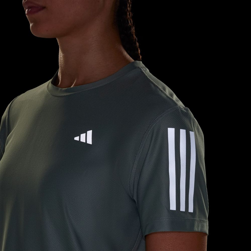 Foto 9 pulgar | Playera Own The Run Adidas Verde Mujer