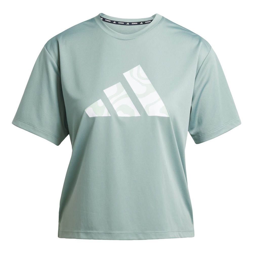 Run It Bl Tee W Adidas Verde para Mujer