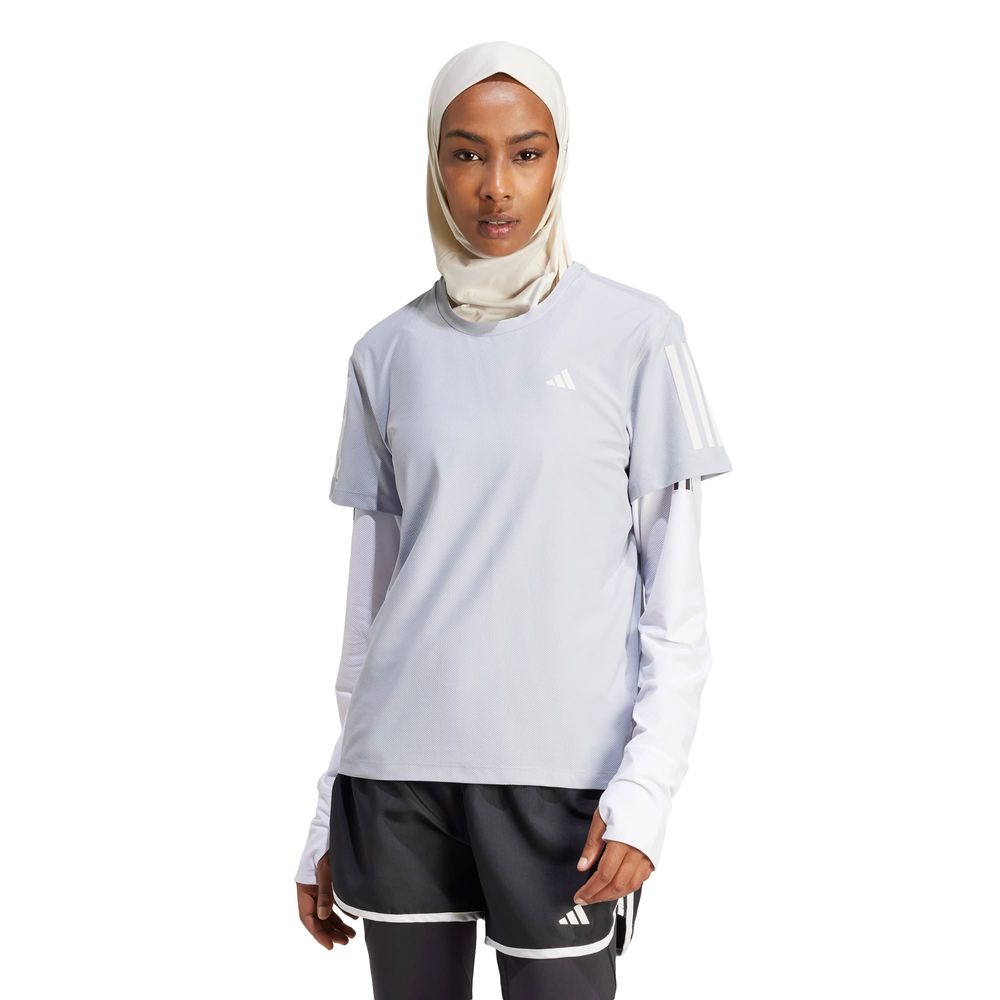 Foto 3 pulgar | Playera Own The Run Adidas Gris Mujer
