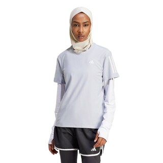 Foto 2 | Playera Own The Run Adidas Gris Mujer