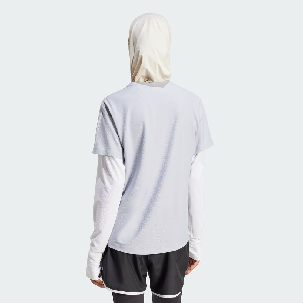 Foto 4 | Playera Own The Run Adidas Gris Mujer