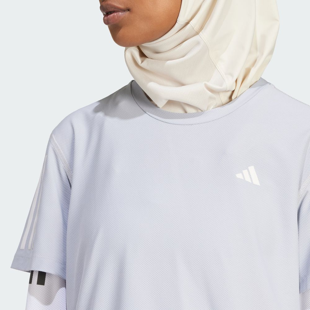 Foto 7 pulgar | Playera Own The Run Adidas Gris Mujer