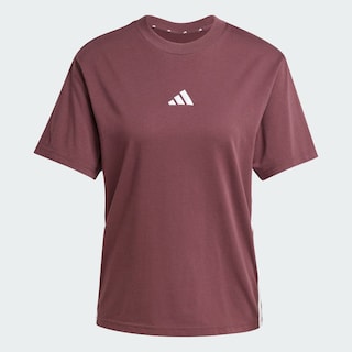 Foto 3 | Playera Essentials 3 Franjas Algodón Adidas Roja para Mujer