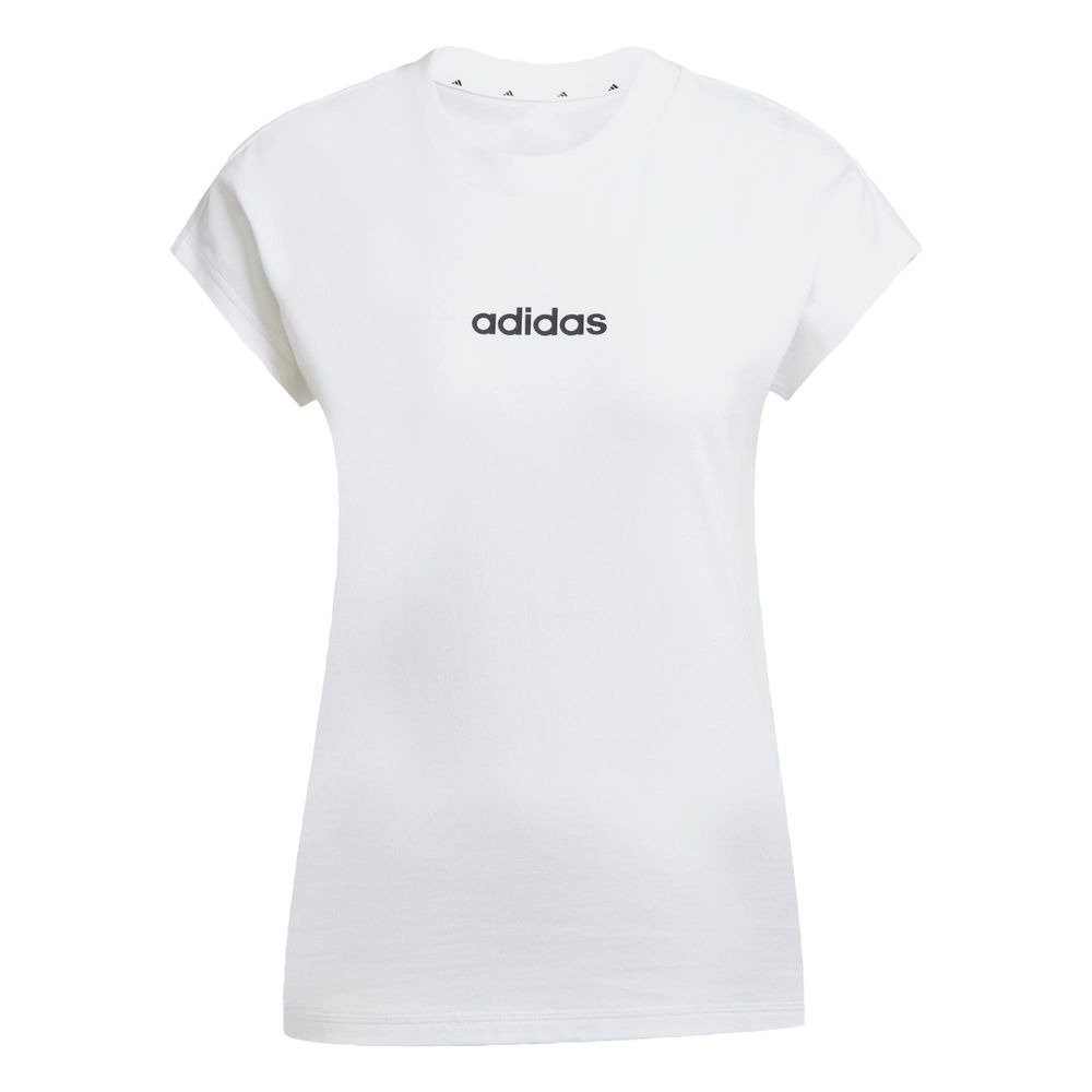 Foto 2 pulgar | Playera Essentials Linear Algodón Adidas Blanco para Mujer
