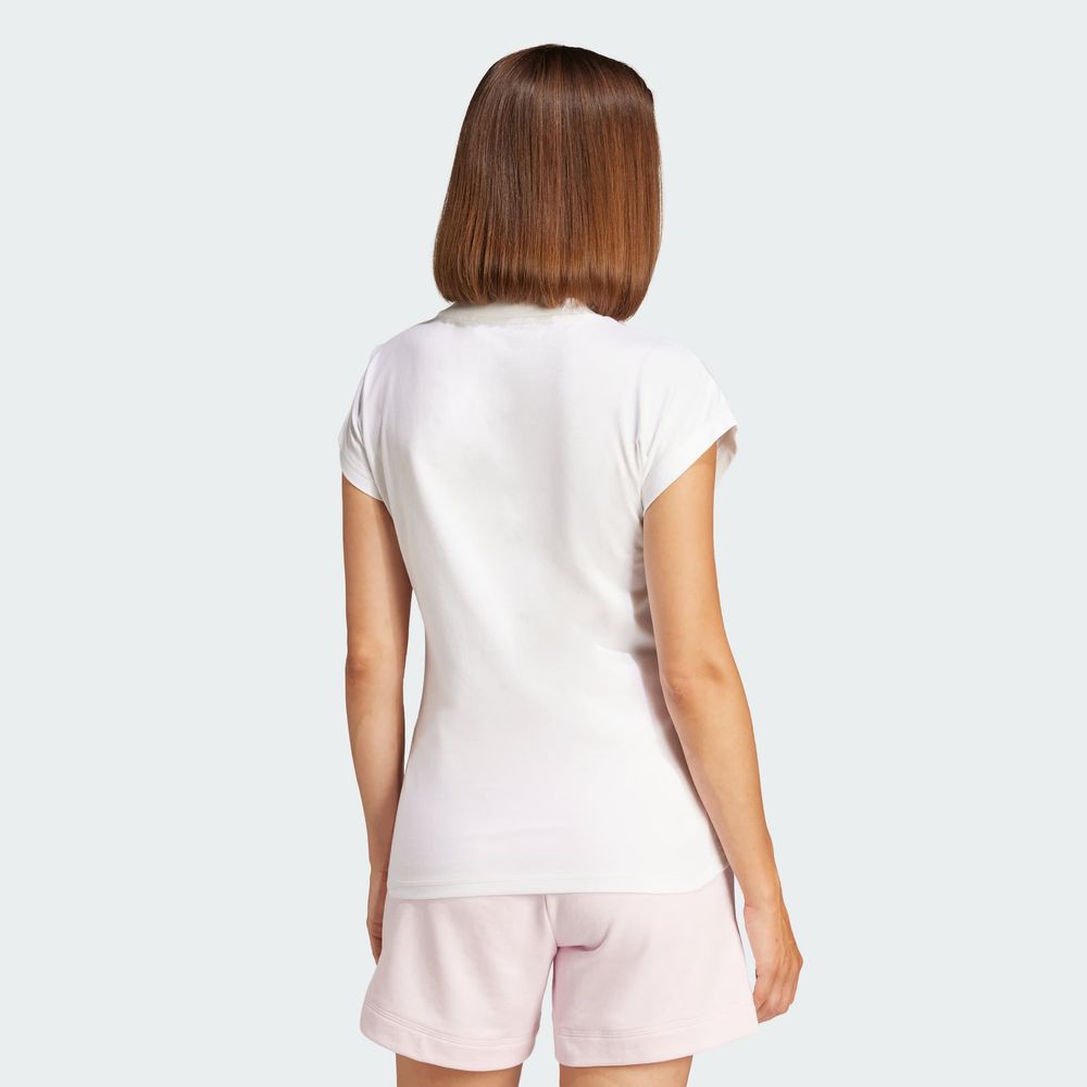 Foto 4 | Playera Essentials Linear Algodón Adidas Blanco para Mujer