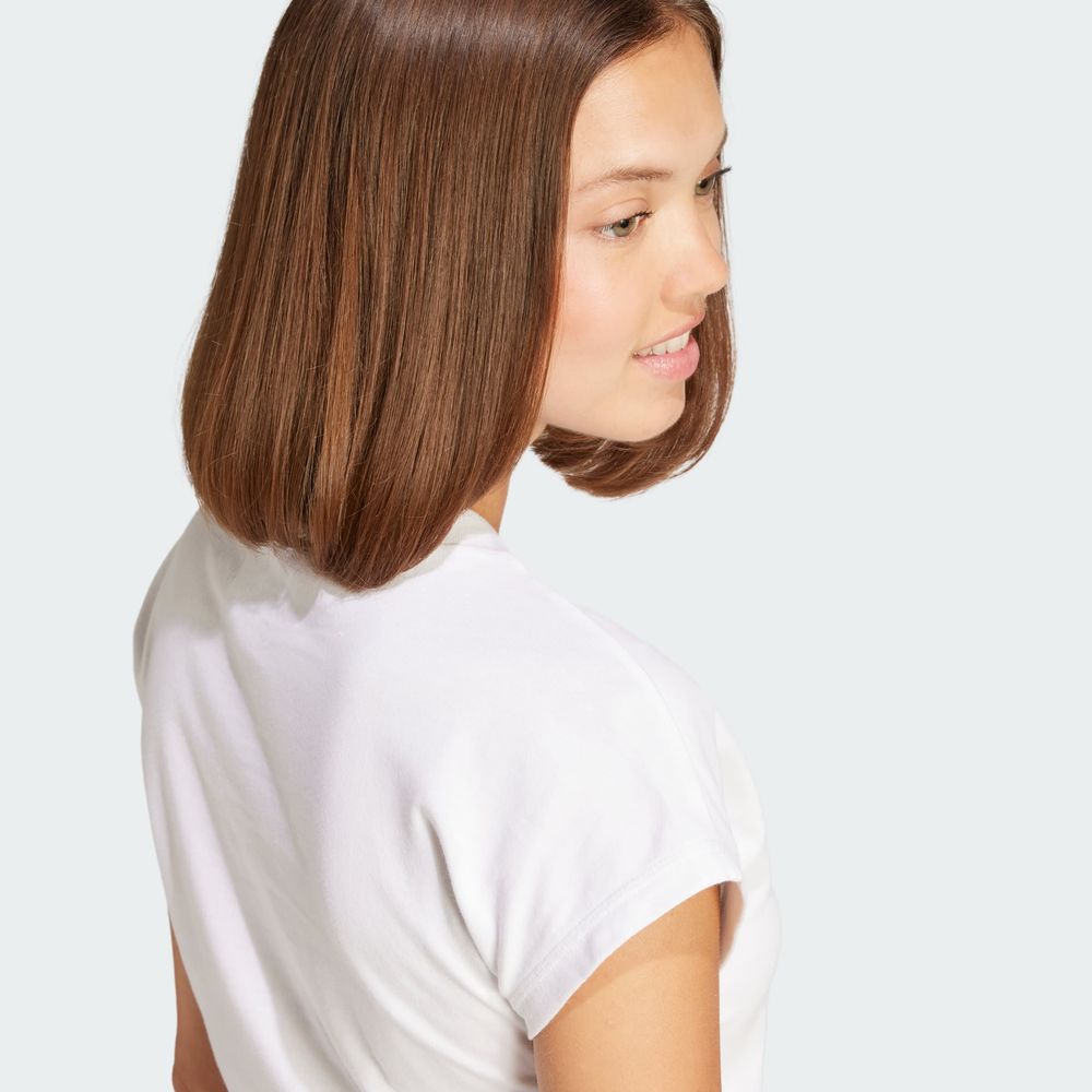 Foto 8 pulgar | Playera Essentials Linear Algodón Adidas Blanco para Mujer