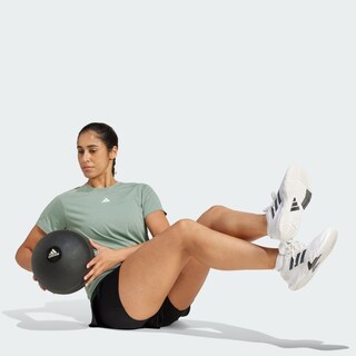 Foto 5 | Playera Adidas Aeroready Train Essentials Minimal Branding Cuello Redondo Verde para Mujer