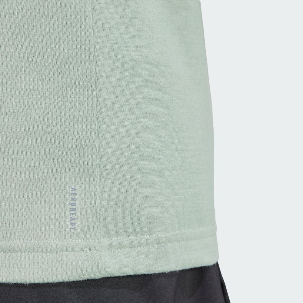 Foto 7 | Playera Adidas Aeroready Train Essentials Minimal Branding Cuello Redondo Verde para Mujer