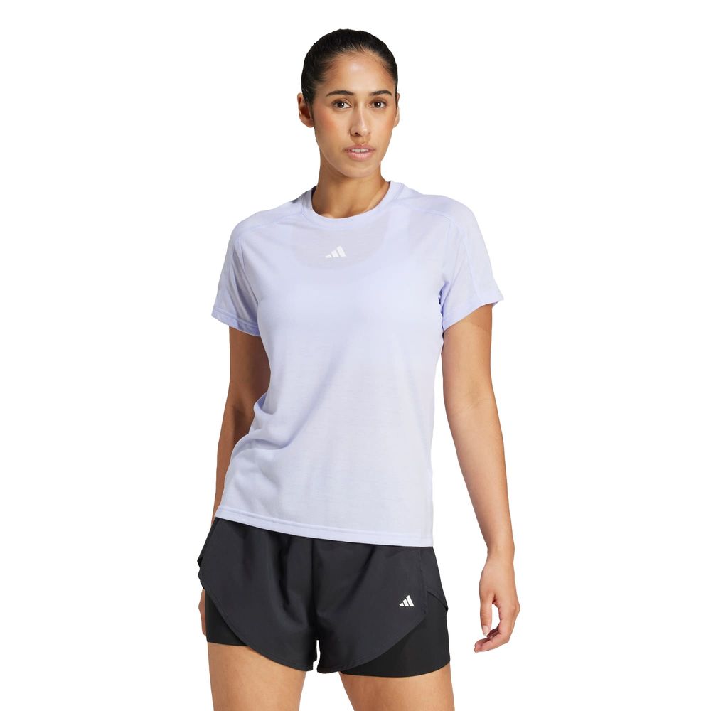 Foto 3 pulgar | Playera Adidas Aeroready Train Essentials Minimal Branding Cuello Redondo Violeta para Mujer