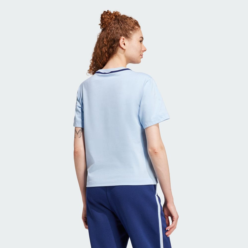 Foto 5 pulgar | Playera Adidas Azul para Mujer