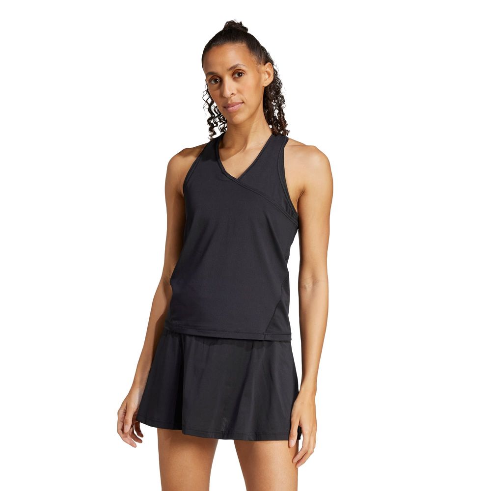 Foto 3 pulgar | Playera sin Mangas Adidas Club Tennis Climacool Cuello en V Negra