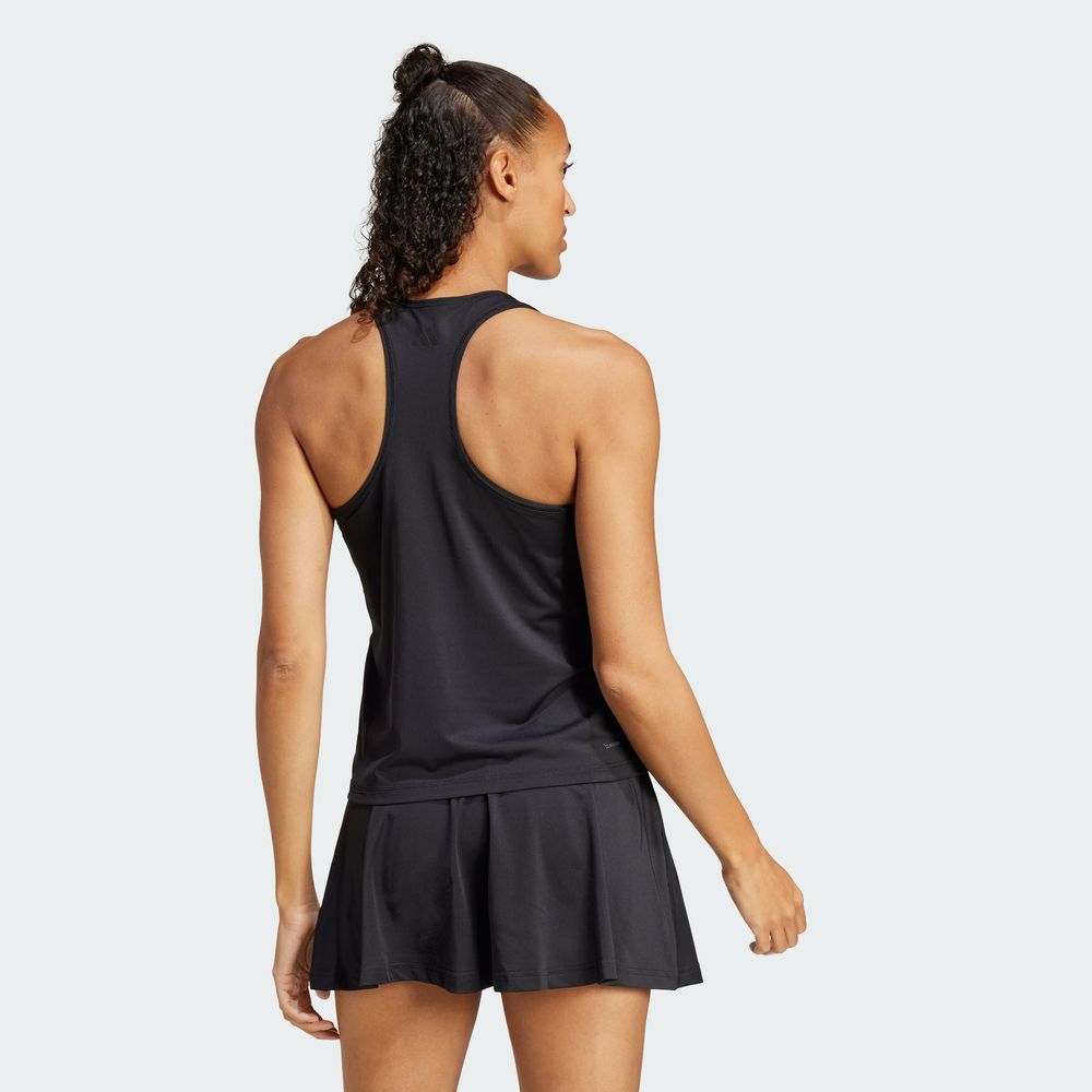 Foto 4 | Playera sin Mangas Adidas Club Tennis Climacool Cuello en V Negra