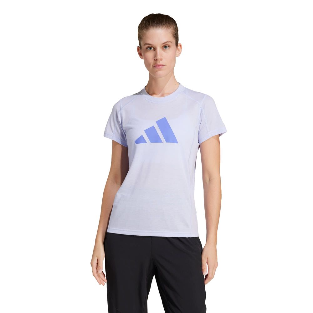 Foto 3 pulgar | Playera de Entrenamiento Adidas Train Essentials Big Performance Logo Violeta