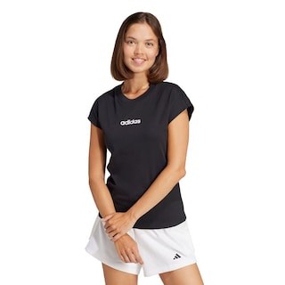 Foto 2 | Playera Essentials Linear Algodón Adidas Negro para Mujer