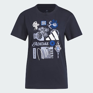 Foto 3 | Playera Adidas Azul para Mujer