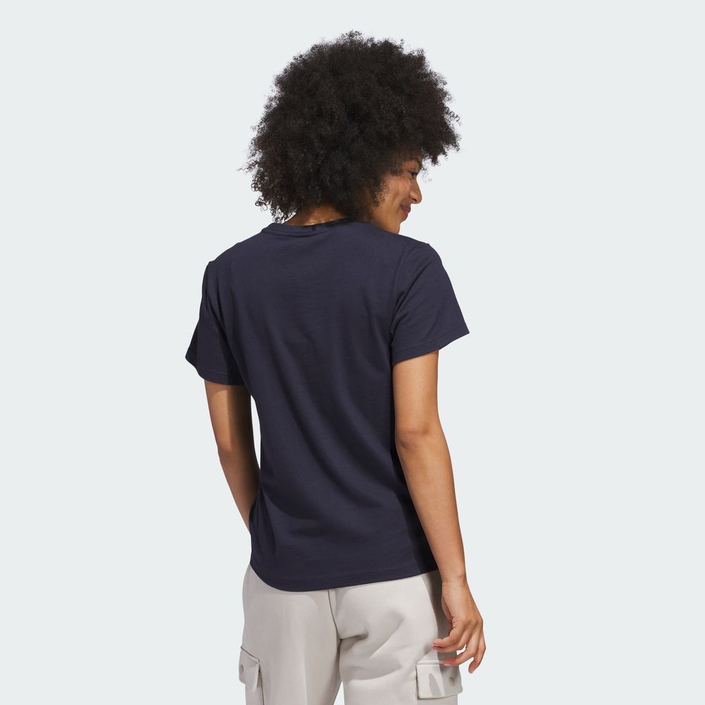 Foto 5 pulgar | Playera Adidas Azul para Mujer