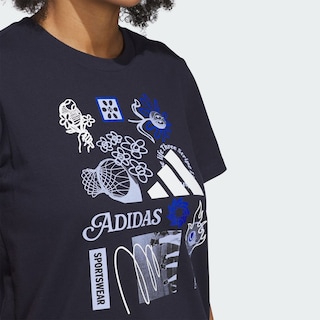 Foto 6 | Playera Adidas Azul para Mujer