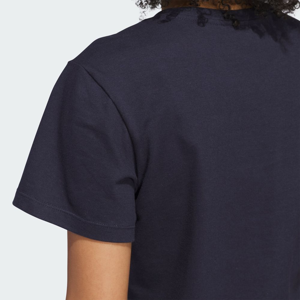 Foto 8 pulgar | Playera Adidas Azul para Mujer