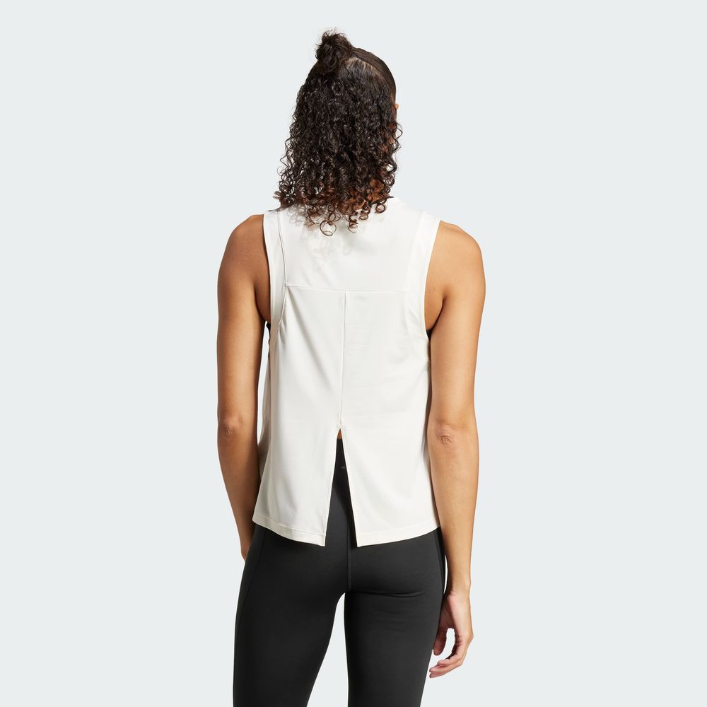Foto 5 pulgar | Yga  Tank Adidas Blanco Mujer