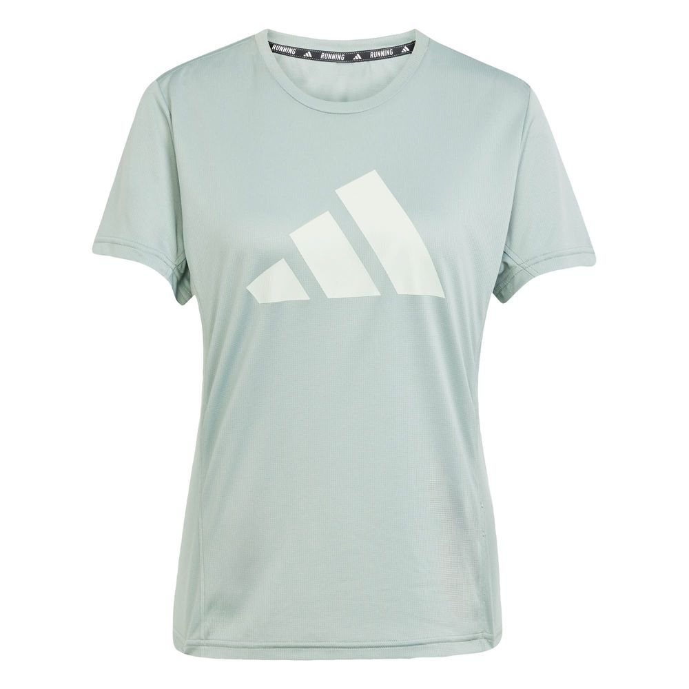Foto 2 pulgar | Camiseta Run It Adidas Verde Mujer
