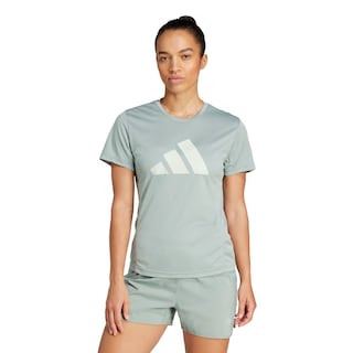 Foto 2 | Camiseta Run It Adidas Verde Mujer