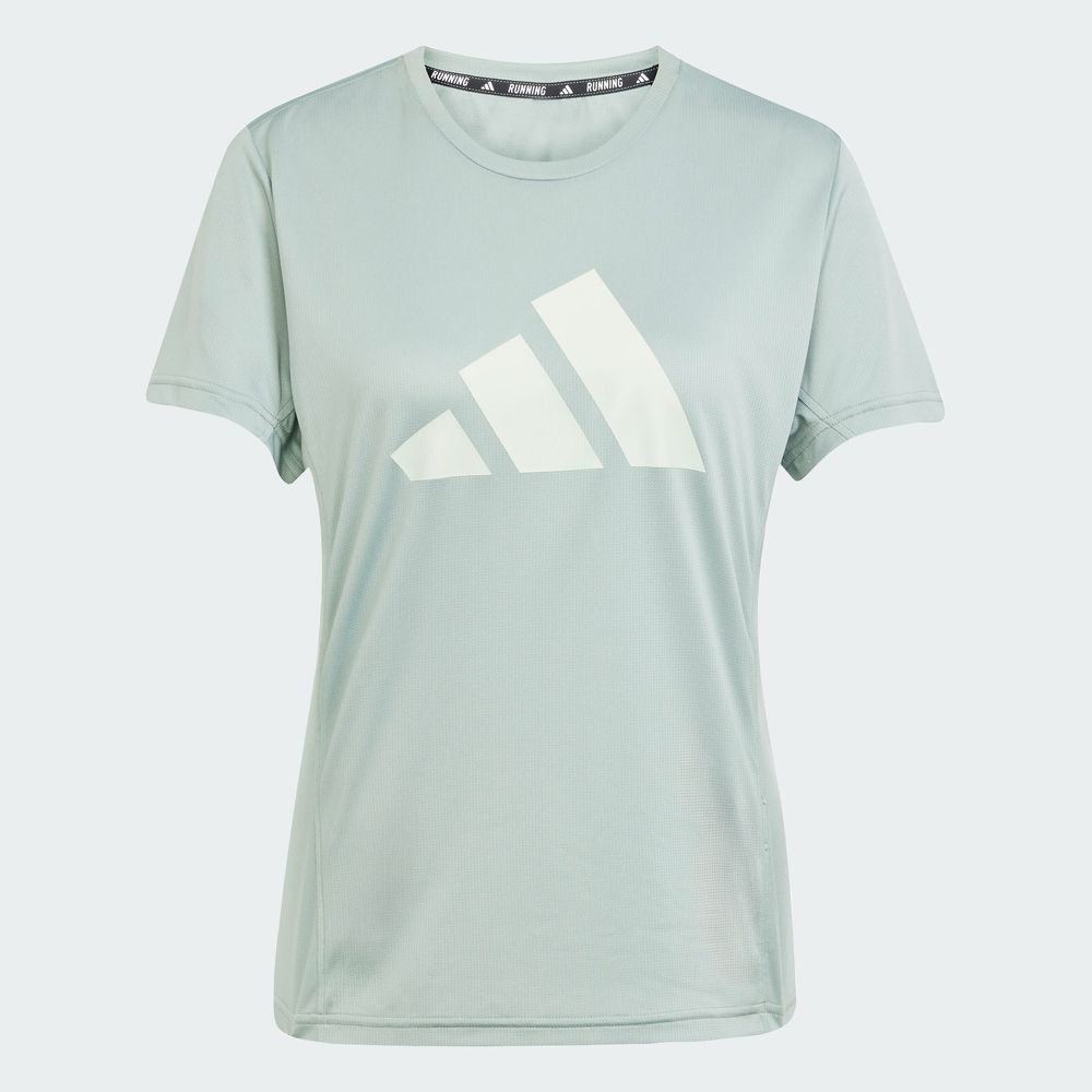 Foto 4 pulgar | Camiseta Run It Adidas Verde Mujer