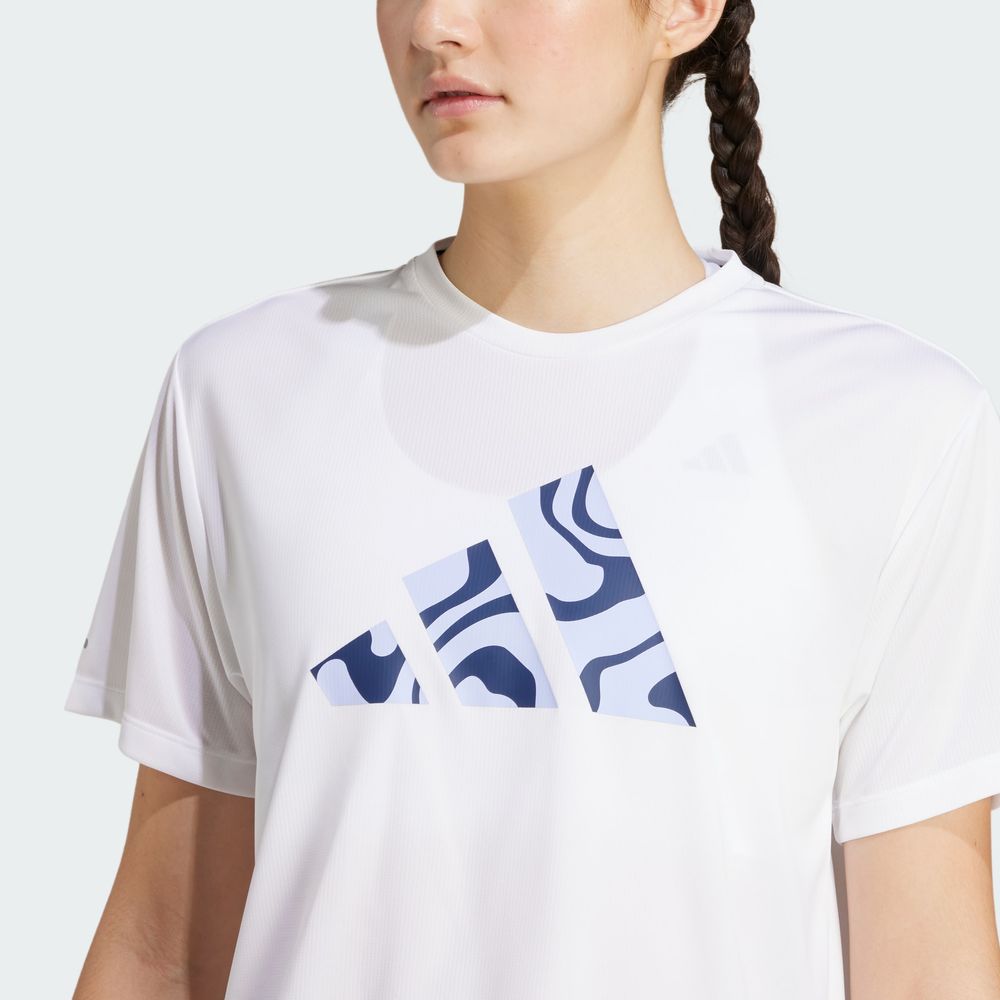 Foto 8 pulgar | Run It Bl Tee W Adidas Blanco Mujer