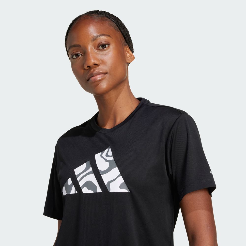 Foto 9 pulgar | Run It Bl Tee W Adidas Negro Mujer