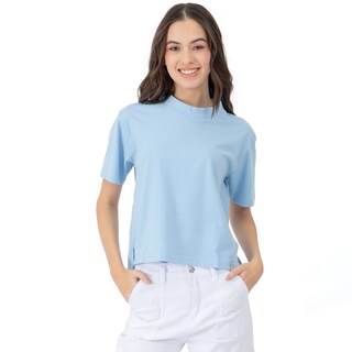 Foto 1 | Playera Ancha Básica Para Mujer Quarry Color Azul