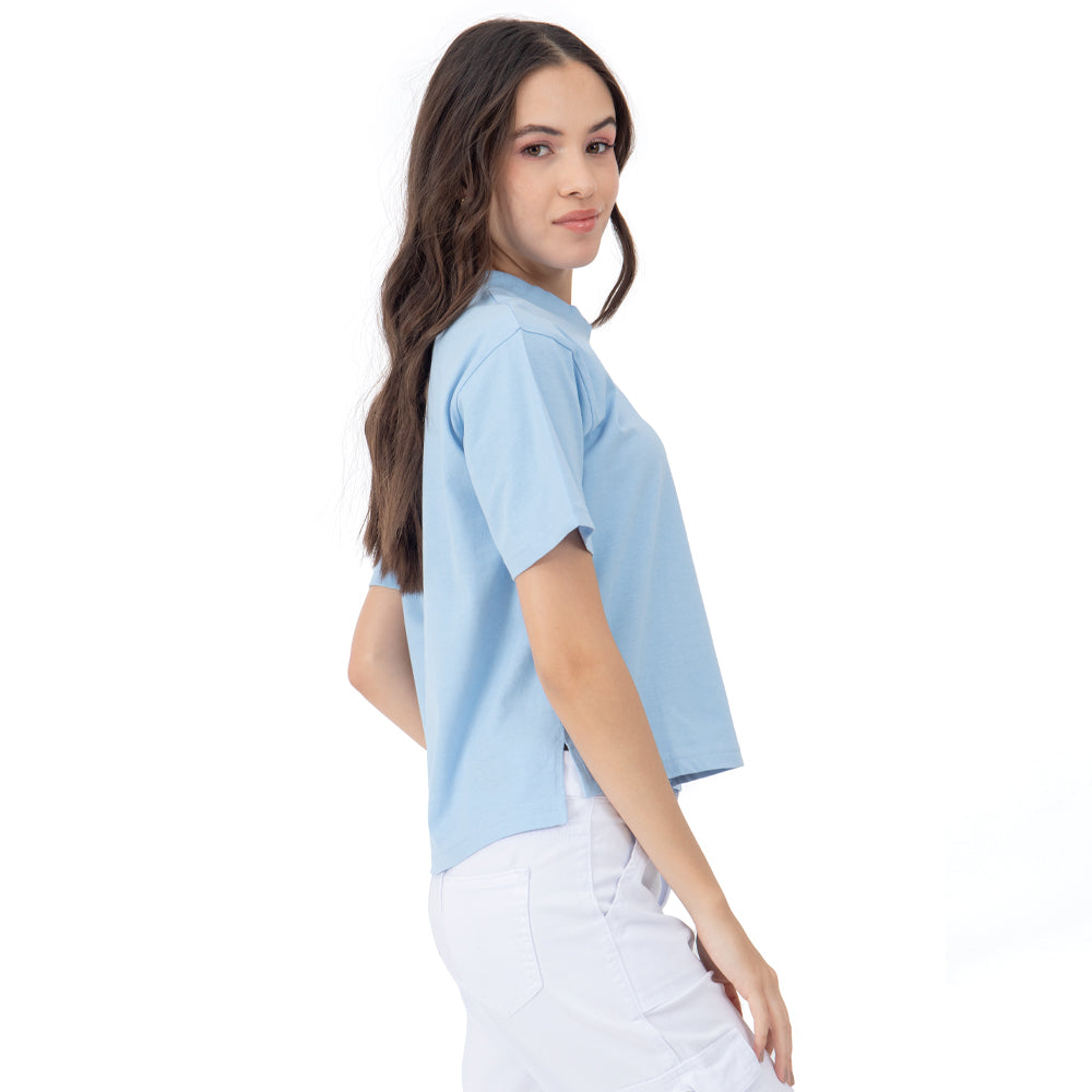Foto 2 | Playera Ancha Básica Para Mujer Quarry Color Azul