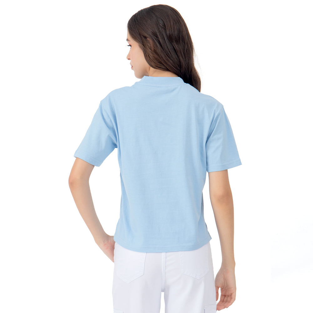 Foto 4 pulgar | Playera Ancha Básica Para Mujer Quarry Color Azul