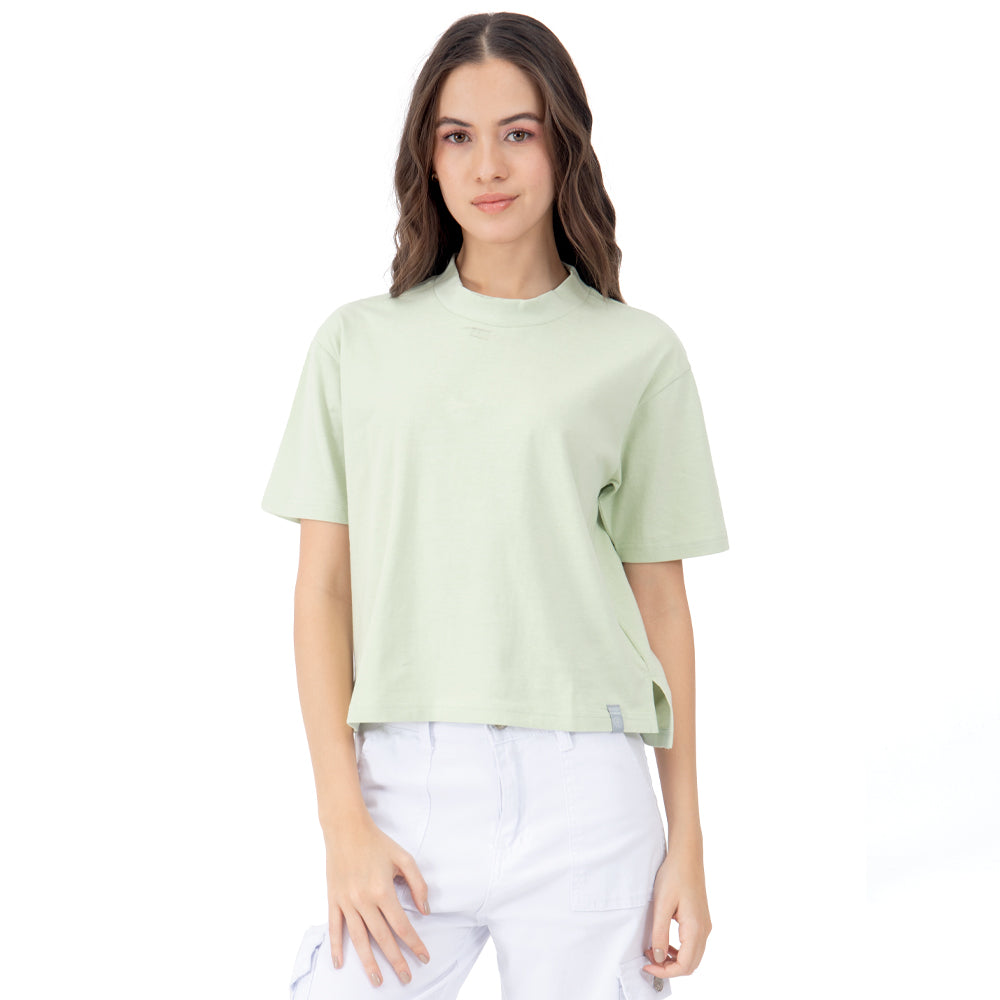 Foto 2 pulgar | Playera Ancha Básica Para Mujer Quarry Color Verde