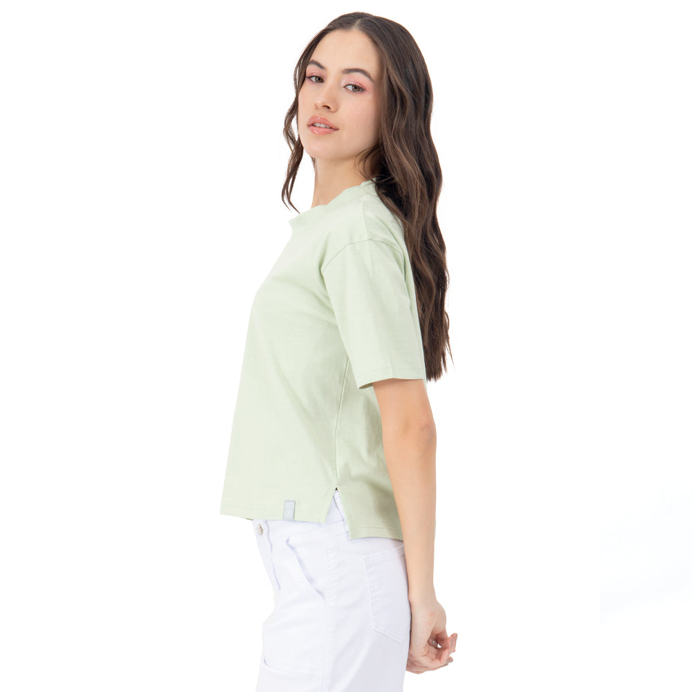 Foto 3 pulgar | Playera Ancha Básica Para Mujer Quarry Color Verde