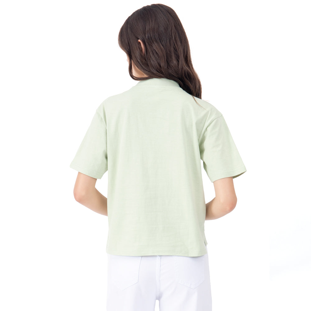 Foto 4 pulgar | Playera Ancha Básica Para Mujer Quarry Color Verde