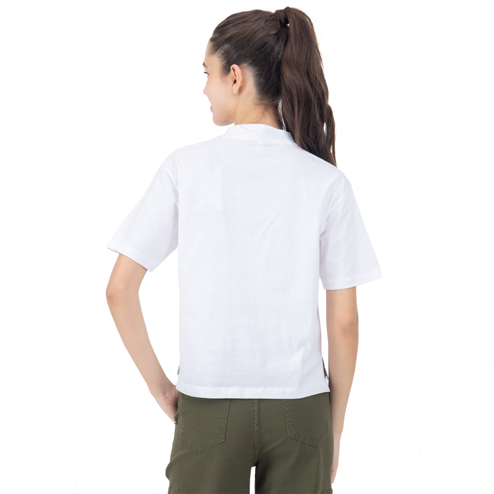 Foto 4 pulgar | Playera Ancha Básica Para Mujer Quarry Color Blanco