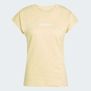 Foto 2 | Playera Essentials Linear Algodón Adidas Amarillo Mujer